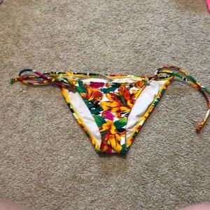 Victoria Secret patterned string bikini bottom